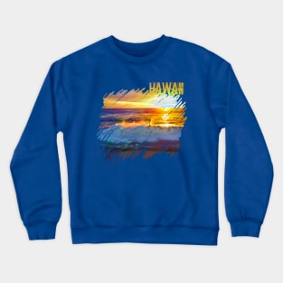 Sunset. Hawaian Vacation. Crewneck Sweatshirt